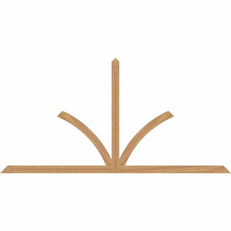 Ekena Millwork Richland Timber Gable Bracket, Western Red Cedar, 108"W x 54"H x 1 1/2"D x 3 1/2"F, 12/12 Pitch GBW108X54X0204RIC00SWR